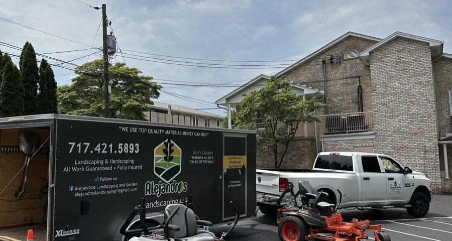 Alejandros Landscaping trailer and equipment