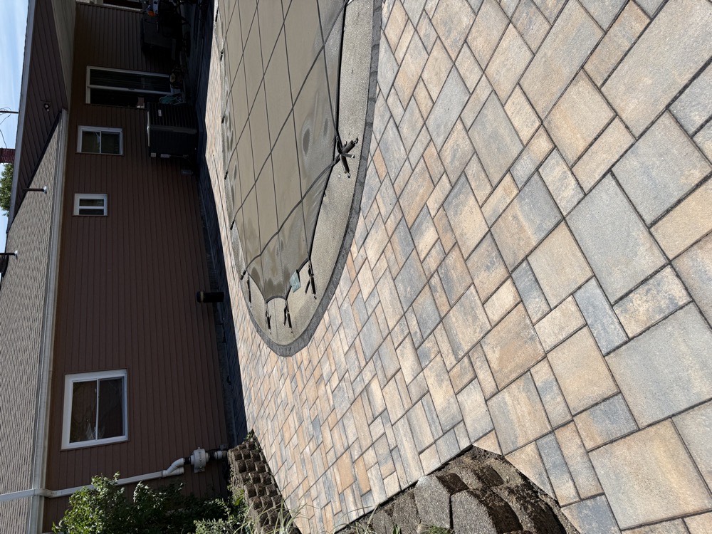 New paver patio installed by Alejandros Landscaping